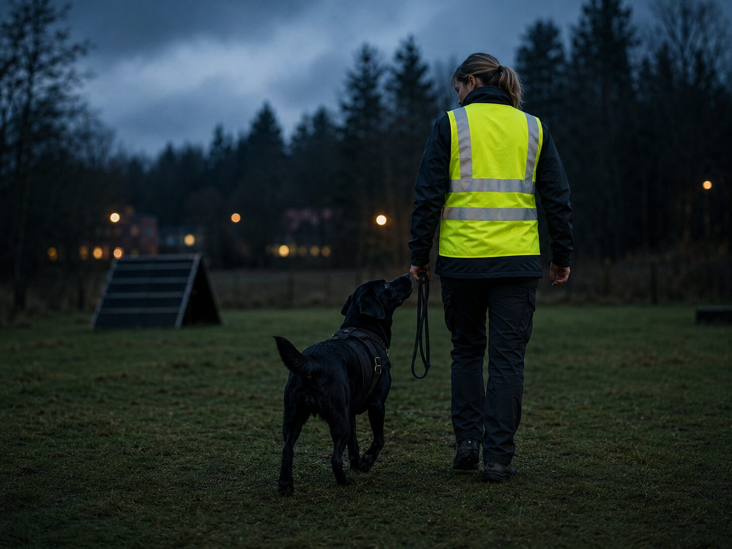 Refleksvest med tryk til hundetræning og hundeklubber