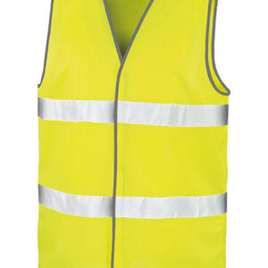 Refleksvest med tryk, gul