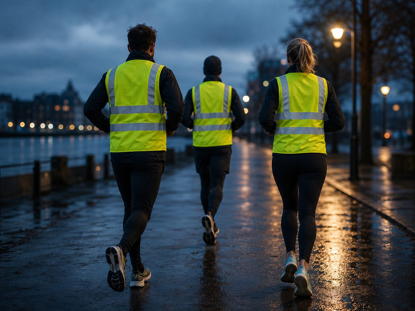 Refleksveste med tryk til løbeklubber og løbetræning